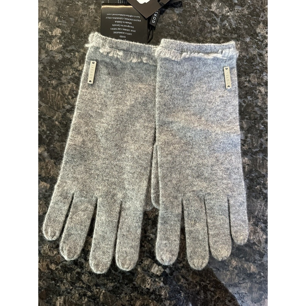 Gorski Cashmere Gloves NWT Gray
